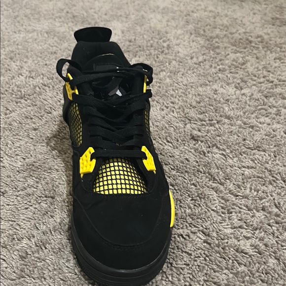 Jordan Men's Black and Yellow Sneakers - Picture 4 of 9